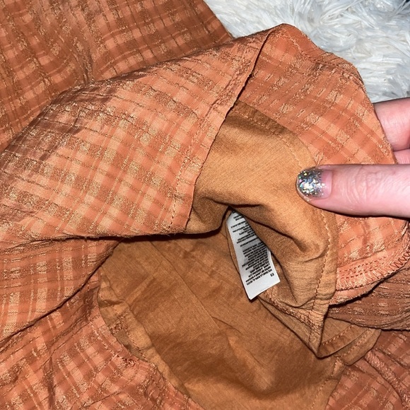 New Amuse Society Spaghetti Strap Button Front Romper – Size L – Deep Orange - Picture 14 of 16